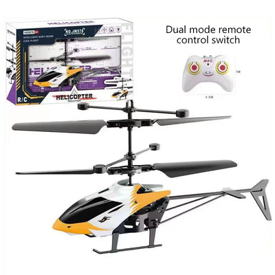 Rechargeable RC Helicopters Drone Toys Induction Hovering Safe Fall-resistant Mini Helicopters Toys Gifts No Remote Control