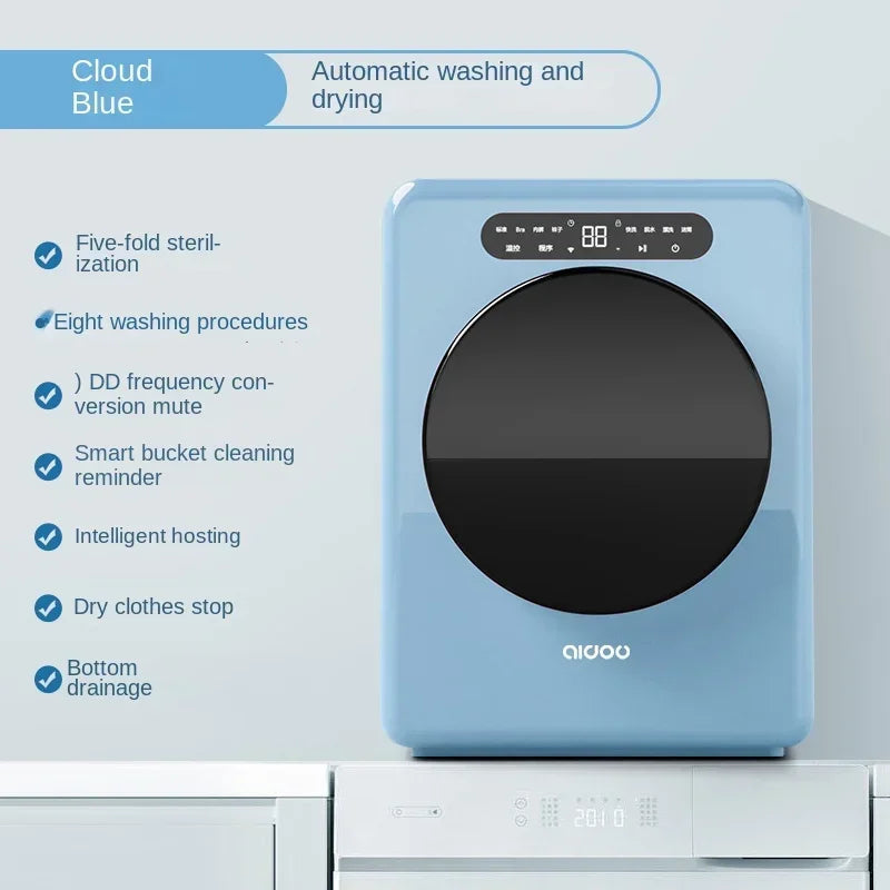 Mini Washing Machine Washing and Drying High Temperature Boiling and Washing Washer and Dryer Machine Underwear