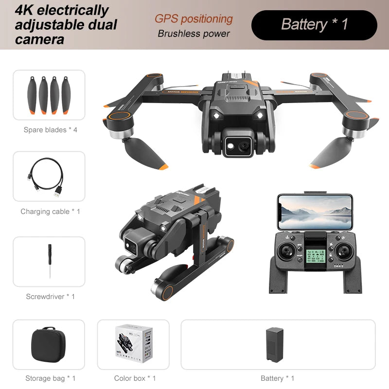 RG700 Pro Gps Rc Drone 4K Dual Quadcopter Wifi Fpv Drones with Camera Hd Aircraft Brushless Obstacle Avoidance Optical Flow Toys