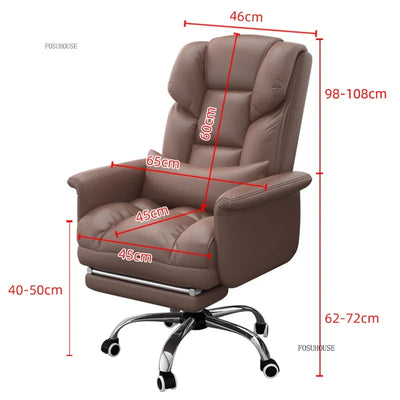 Comfortable Long-term Sitting Office Chairs Reclining Sofa Seat Office Boss Chair Home Dormitory Gaming Chair Office Furniture P