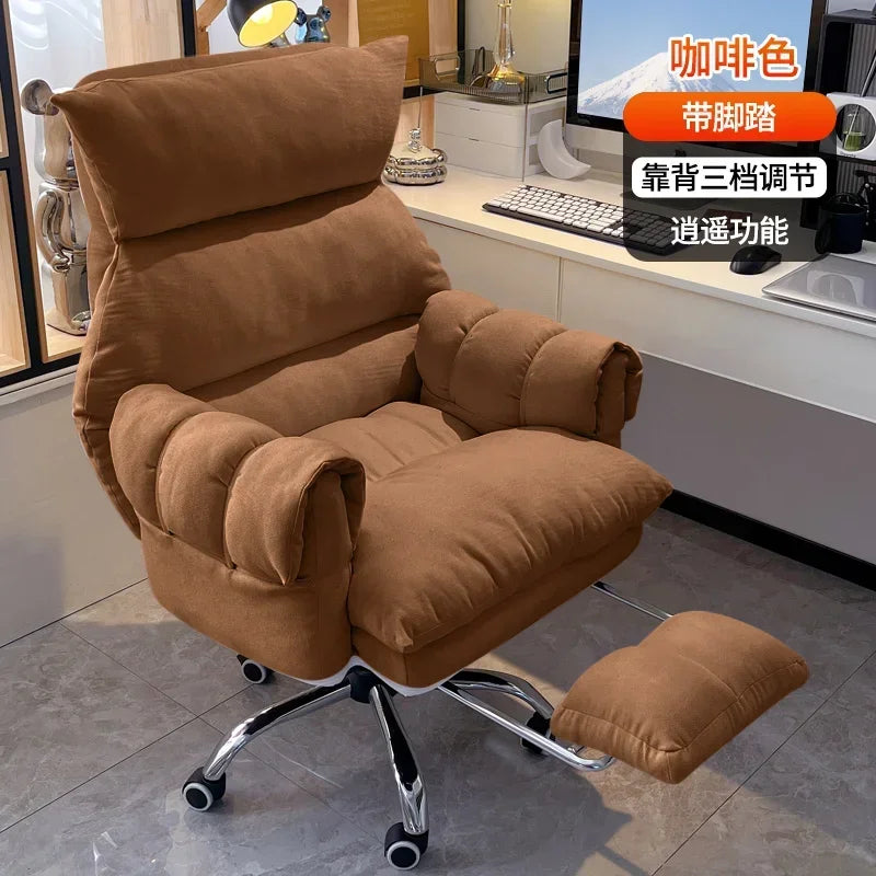 Comfortable Long-term Sofa Chair, Gaming Chair, Bedroom Desk Chair, Home Study Office Stool, Soft and Comfortable