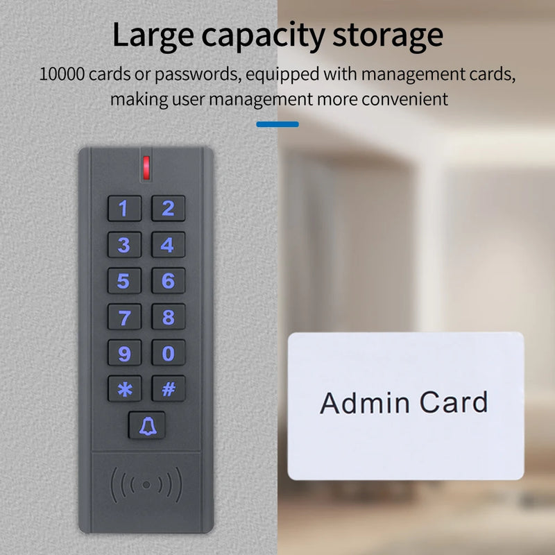 12V-24V WiFi Tuya Smart Life Fingerprint Keypad for RFID Access Control System Proximity Card Standalone Door Access Controller