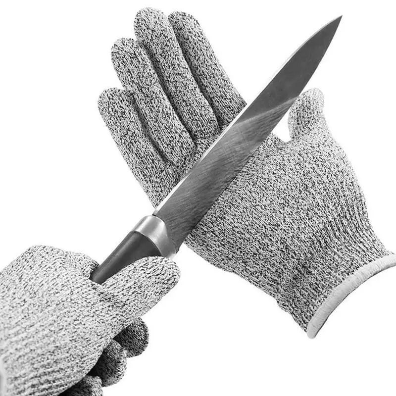 Grade 5 Cut Resistant Gloves Kitchen HPPE Scratch Resistant Glass Cutting Safety Protection for Gardeners Building Cutting Glove