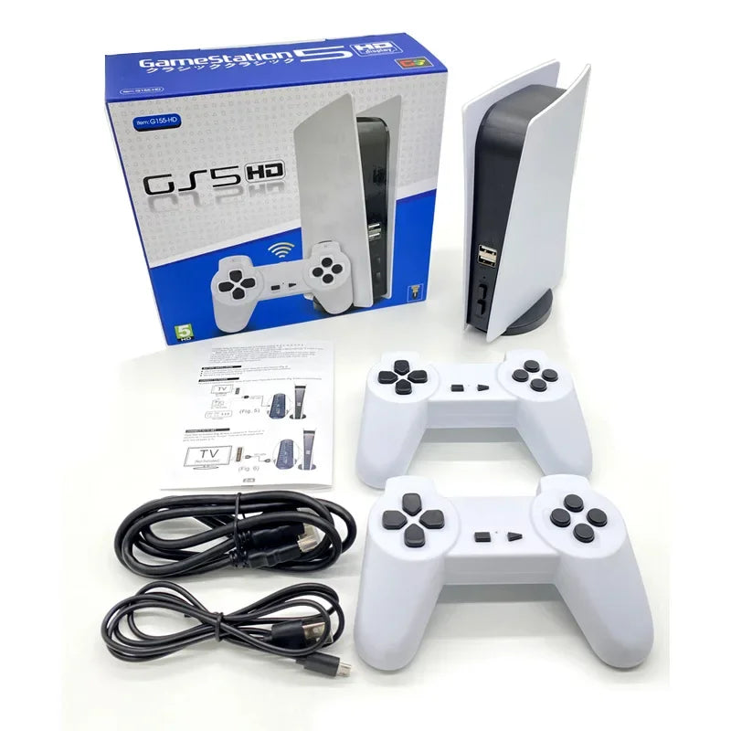 New G155-HD HD output Retro Video Game Console For FC built-in 2000 games For PS5 mini TV Classic Games Station wireless gamepad