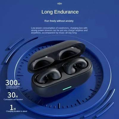 NEW T75 Wireless Bluetooth Bone Conduction Headphones Clip Ear Music Noise Canceling Headset HD Call Sports Gaming Earphone