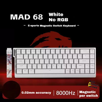 MADLIONS Mad60 Mad68 HE Mechanical Keyboard Wired 8k Polling Rate Magnetic Switch Customized Gaming Keyboard Pc Gamer Accessory