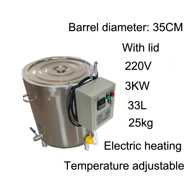 33L Big Volume Industrial Wax Heating Melting Machine Paraffin Wax Melter Machine 3KW Soy Wax Melter