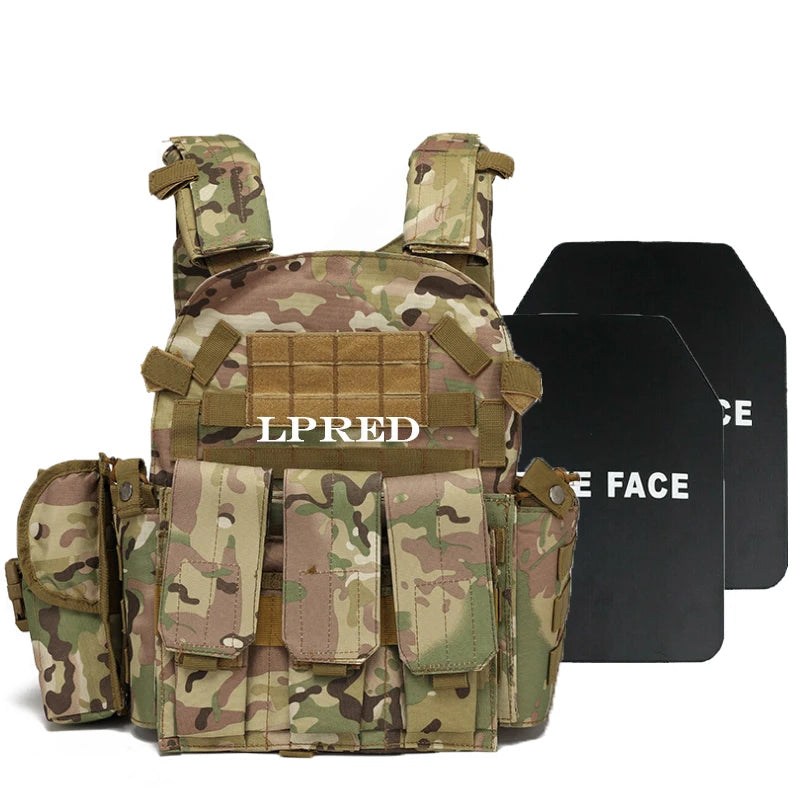 LPRED Bulletproof Vest Plate Carrier Military Combat Assault Tactical Vest Police Overt Wear Body Armor Plate Carrier