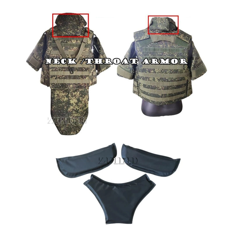 Fully Protective Soft Armor Panel  For Neck Throat Shoulder Waist Crotch NIJIIIA UHMWPE Body Armor Inserts Bulletproof Plate