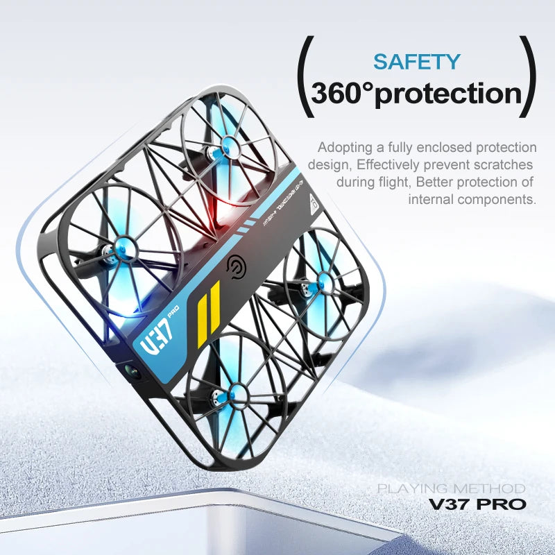 Xiaomi V37 Pro Mini Drone With Camera 4K HD WiFi FPV Drone Pocket Remote Control Helicopter Quadcopter Christmas Gift For Kids