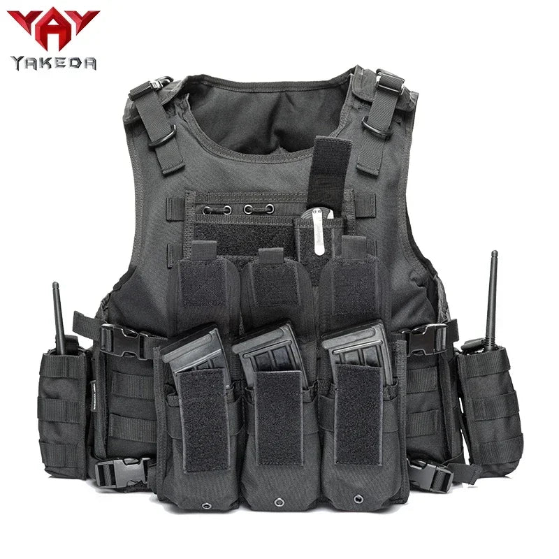 YAKEDA Tactical Tactical Vest 600D Camouflage Body Armor Outdoor Hunting Swat Bulletproof Combat Molle Vest