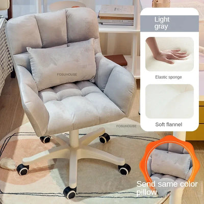 Luxury Backrest Office Chairs Lift Swivel Computer Chair Home Gaming Chair European Office Furniture Girls Bedroom Makeup Chair