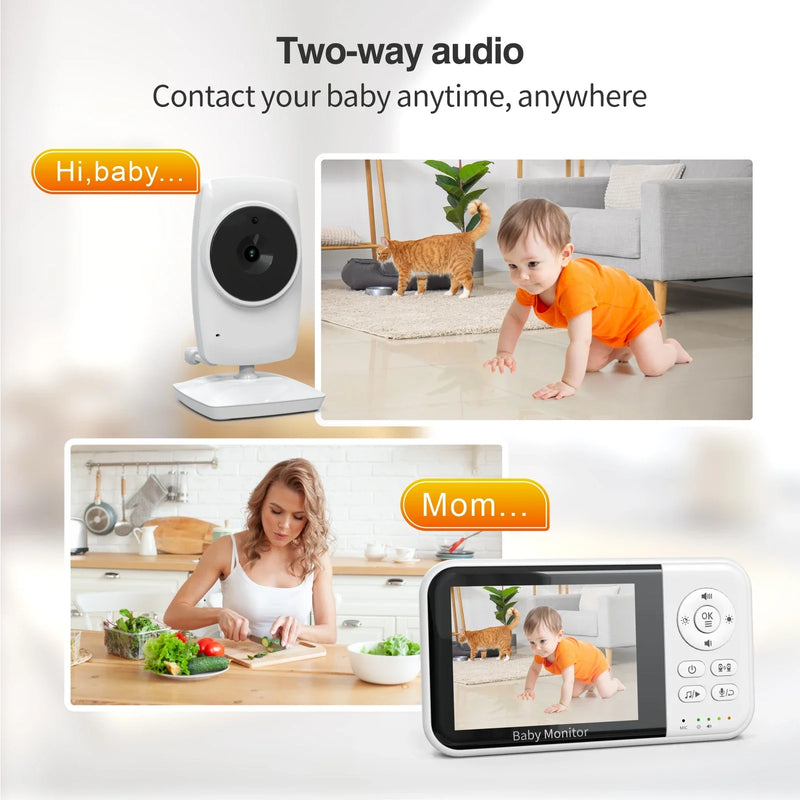 Babystar 3.2 Inch LCD Wireless Video Baby Monitor 2 Way Audio Talk Night Vision Surveillance Security Camera Babysitter