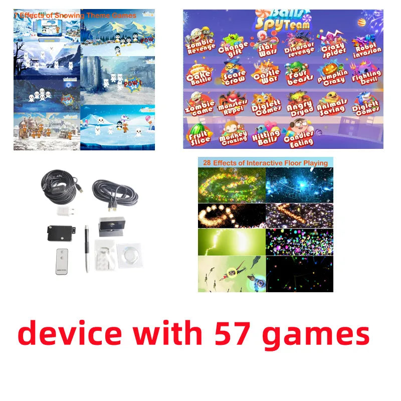 New In Kids Amusement Park Interactive Projector Touch Screen Play System Projection Wall Games Interactive Projection Sports