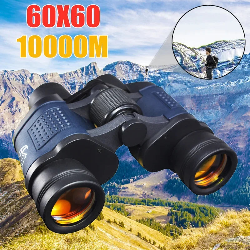 Binoculars 60X60 High Magnification Long Range Professional Telescope HD Portable Eyepieces Civil Grade Night Vision Binoculo