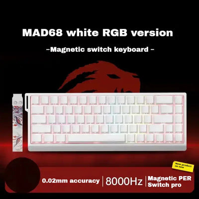 MADLIONS Mad60 Mad68 HE Mechanical Keyboard Wired 8k Polling Rate Magnetic Switch Customized Gaming Keyboard Pc Gamer Accessory