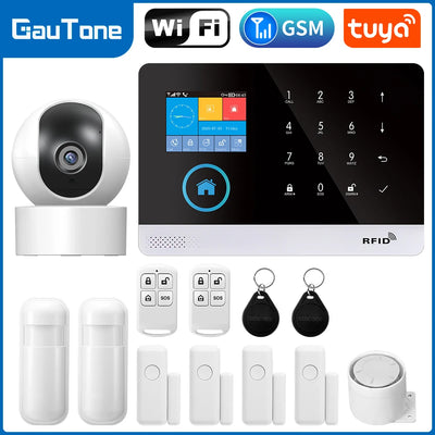 Gautone Alarm System for Home Security Compatible with Alexa, NO Monthly Fees WiFi Wireless Smart Life App Control