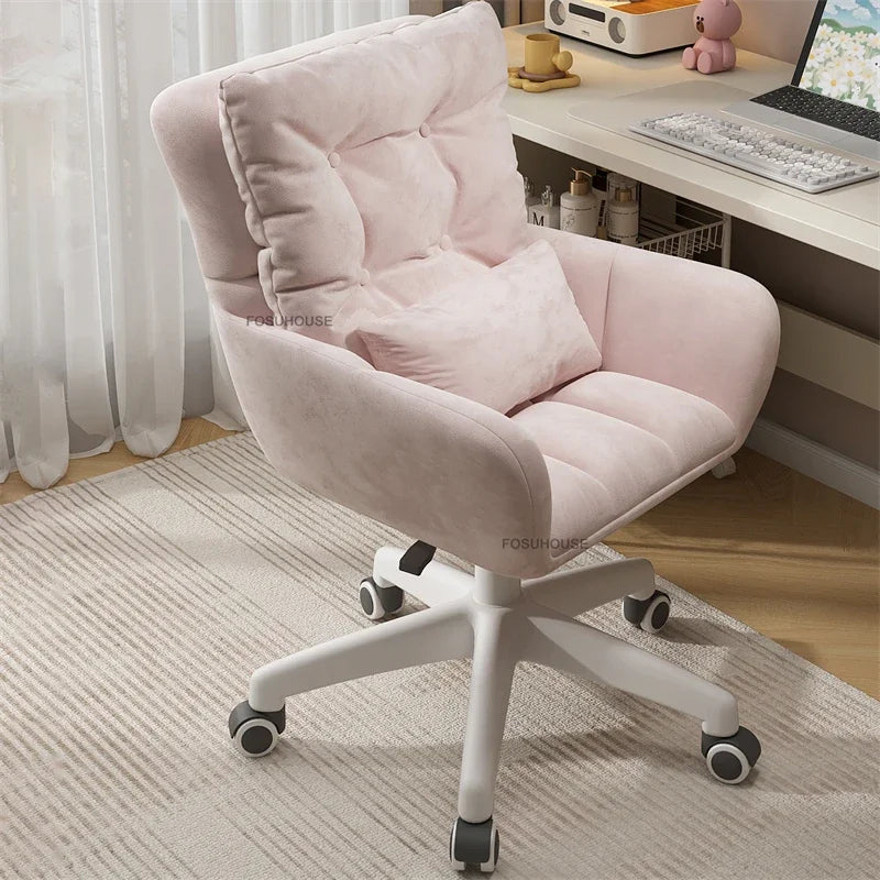 Luxury Backrest Office Chairs Lift Swivel Computer Chair Home Gaming Chair European Office Furniture Girls Bedroom Makeup Chair