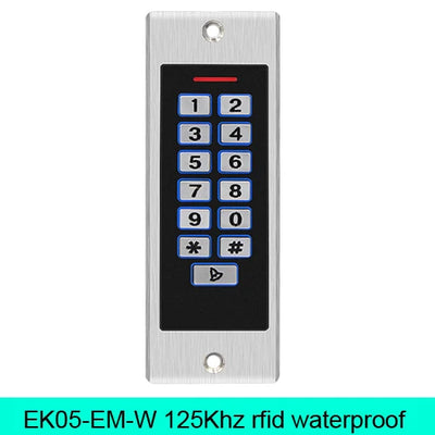 9-18V 125Khz RFID Reader Keyless Door Opener Metal Access Control Keypad IP66 Waterproof Embedded Mount Fingerprint Card Reader