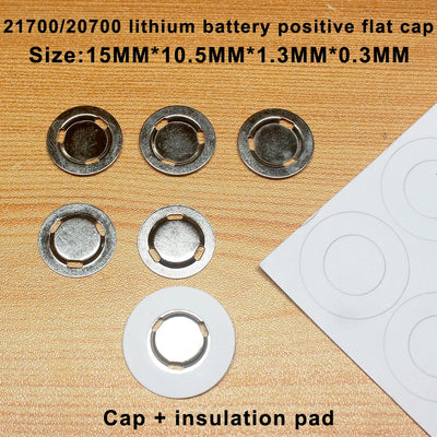 100pcs/lot 21700 Lithium battery can spot welding positive flat head cap 21700 lithium battery negative film battery accessories