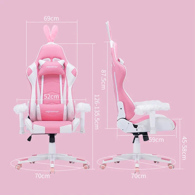 New pink computer chair home office comfortable girl anchor live game chair backrest chair lift dormitory gaming sofa chair