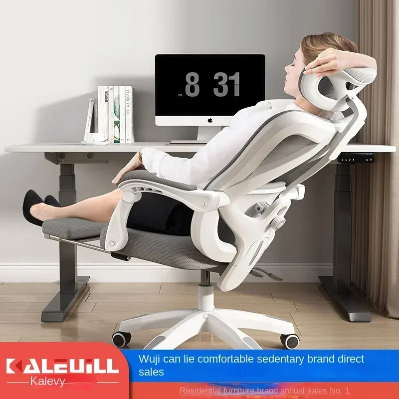 Office Chair Gaming Chair Ergonomic Design Sit for A Long Time Not Tired Staff Chair Sponge Cushion with Footrest Boss