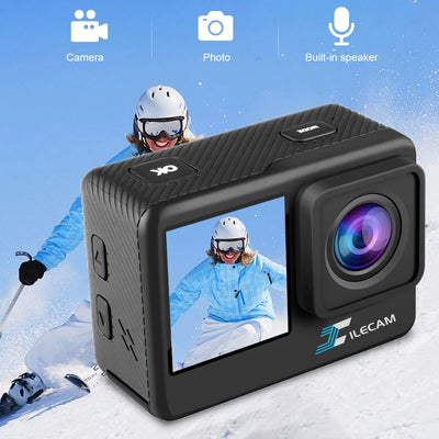 4K UHD Action Camera 1080P 30FPS 2.0 Inch IPS Screen Bicycle Video Recording Camera Anti-Shake Underwater Camera 120 Wide Angle