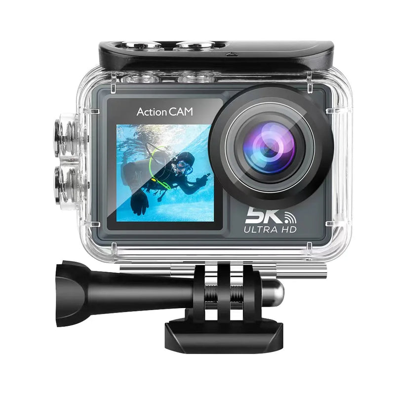 New 5K 30FPS 48MP WiFi Action Camera Ultra HD 2 Inch Touch Screen 30M Underwater Camera With 900mAh Polymer Lithium Battery