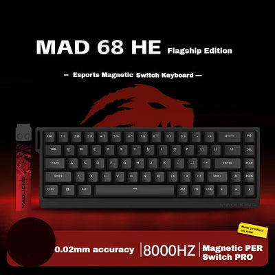 MADLIONS Mad60 Mad68 HE Mechanical Keyboard Wired 8k Polling Rate Magnetic Switch Customized Gaming Keyboard Pc Gamer Accessory