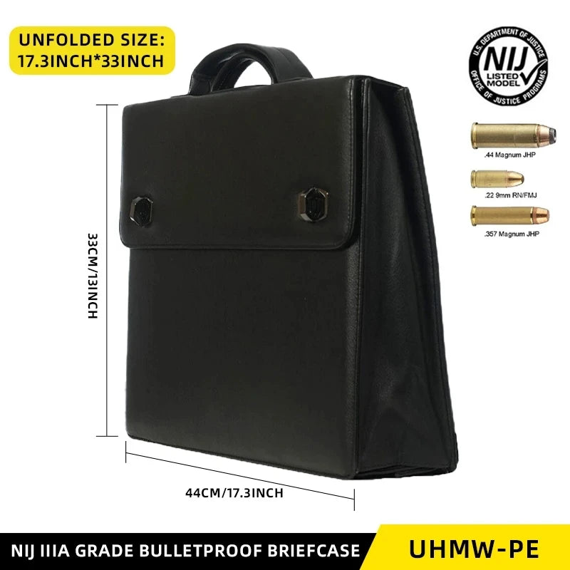 NIJ Standard IIIA UHWMPE Bulletproof Briefcase Ballistic Resistance Briefcase Bag For VIP Use