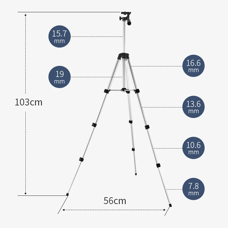 103cm/40.55inch Video Lightweight Phone Mount Tripod Stand 1/4”screw With Bluetooth Remote Tripods For Iphone/dslr Camera Tripe