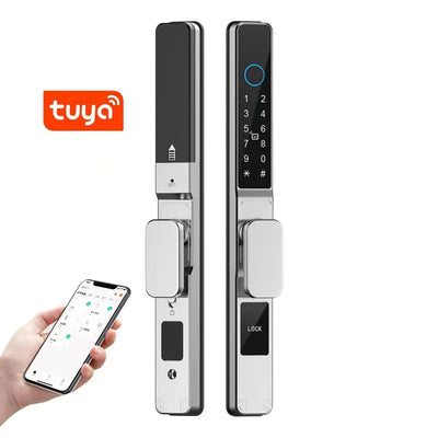 Tuya Smartlife WiFi Remote Control Waterproof Smart Lock Sliding Aluminum Door Digital Password Card Fingerprint Electronic Lock