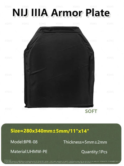 NIJ IIIA NIJ III Soft / Hard Bulletproof Plates Ballistic Vest Bulletproof Backpack Ballistic Board Big Plates 6x8 10x12 11x14