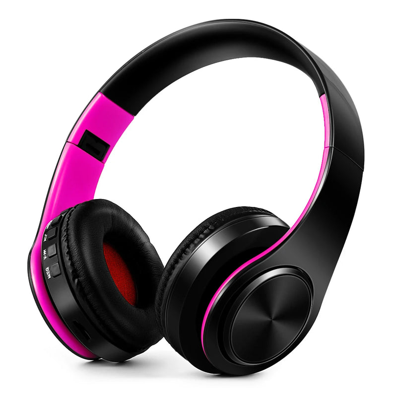 2025 Upgrading Wireless Bluetooth Headphones Stereo Headset Music Sports Overhead Earphone with Mic for Smart Phone TV PC Tablet