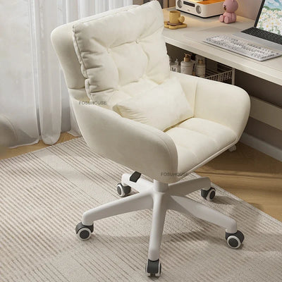 Luxury Backrest Office Chairs Lift Swivel Computer Chair Home Gaming Chair European Office Furniture Girls Bedroom Makeup Chair