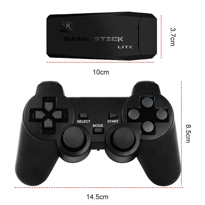 Video Game Sticks M8 Console Gamestick 2.4G Dual Wireless Controller Retro Game-Stick HD Output 10000+ 64G Retro Game Xmas Gift