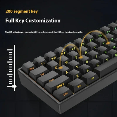 IROK ND63pro Aluminum Alloy Magnetic Mechanical Gaming Keyboard Full Key Hot-swappable  Macro Defines 8Khz Wired Gaming Keyboard