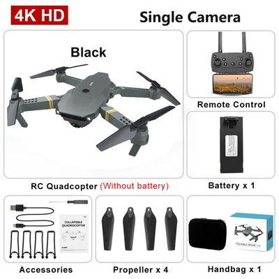 NEW RC Drone WiFi FPV Altitude Hold Foldable RC Drone with Battery 6-axis Quadcopter 4K HD Camera RC Drone Helicopter Drone Gift