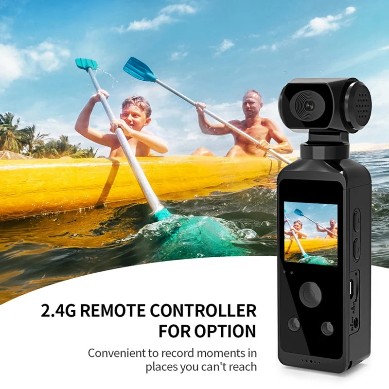 4K Pocket Action Camera HD LCD Screen 270° Rotatable Wifi Mini Sports Camera With Waterproof Case For Travel Withoutcard