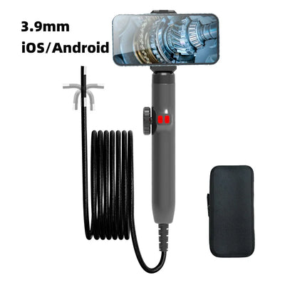 5-inch 360 ° rotating endoscope, 3.9MM  IPS endoscope inspection camera, automotive mechanical industrial endoscope