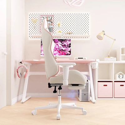 Pink Cute Gaming Chair Ergonomic Internet Celebrity Live Broadcast Computer Chair Home Office Lifting Rotating Reclining Seat