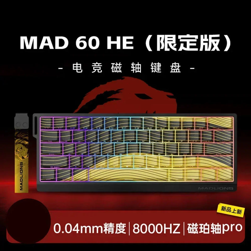 Madcatz Mad60 Mad68 HE 8k Mechanical Keyboard Magnetic Switch Madlions Wired 60% 68% Gaming Keyboards Rapid Trigger Rgb Custom