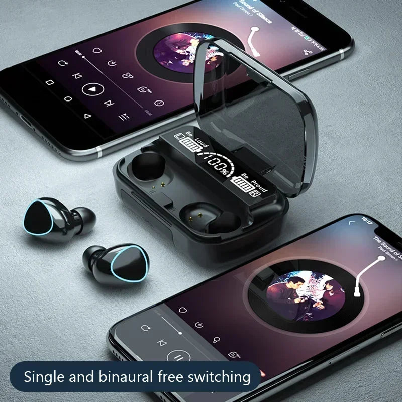 Wireless Earbuds M10 Bluetooth Earphones Handfree LED Dispay Headphones Bluetooth HiFi Stereo Music Waterproof Gaming Headset