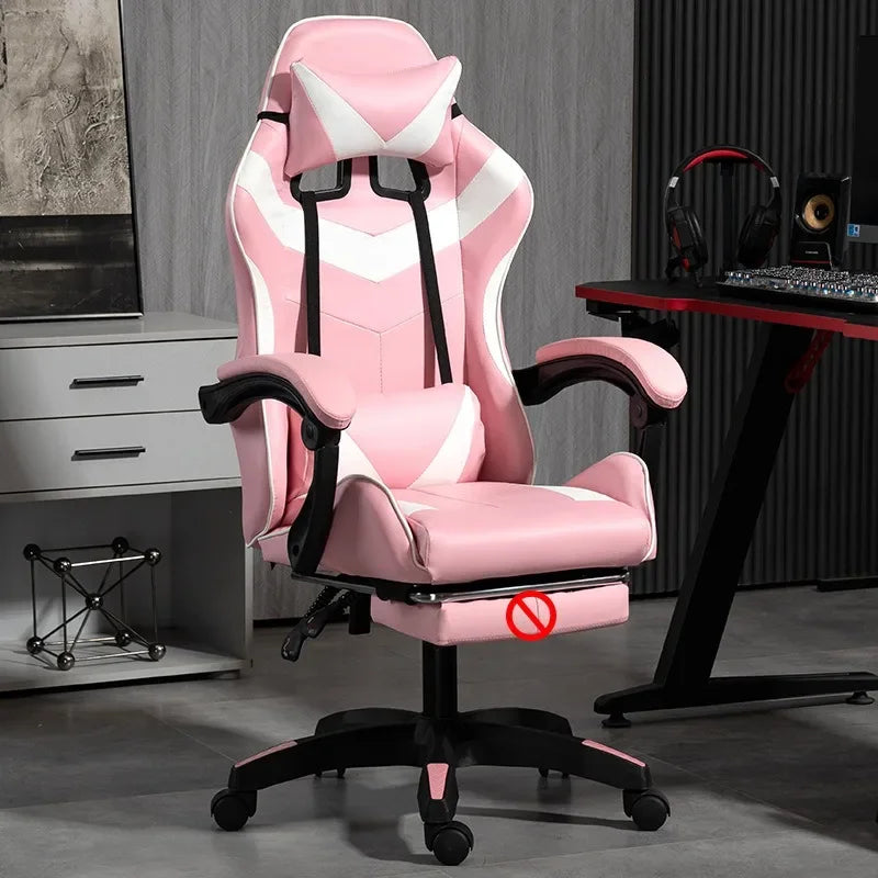 Gaming Chair,Backrest and Seat Height Adjustable Swivel Recliner Racing Office Computer Ergonomic Video Game Chair with Footrest