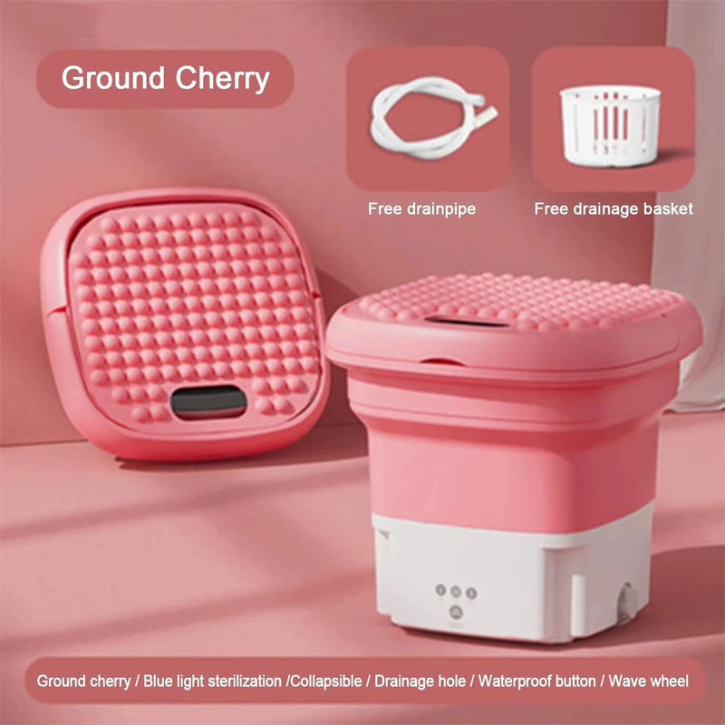 Multi-purpose Portable Washing Machine Foldable Mini Washing Machine 2.8L Washing Capacity 3 Modes Mini Washer  Daily Use