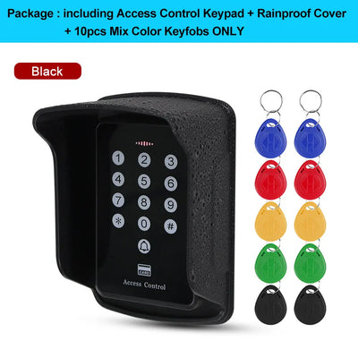 Cheap Standalone Access Control System Kit RFID Keypad 125KHz Card Reader Access Controller Keyfobs for Home OBO Hands