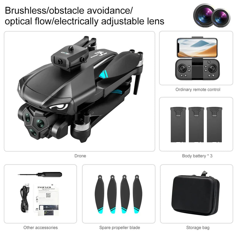 NEW M33 MAX Outdoor Drone Professional 6K HD ESC Sero Dual Camera 5G Wifi GPS Foldable Brushless Optical Flow RC Quadcopter Toys