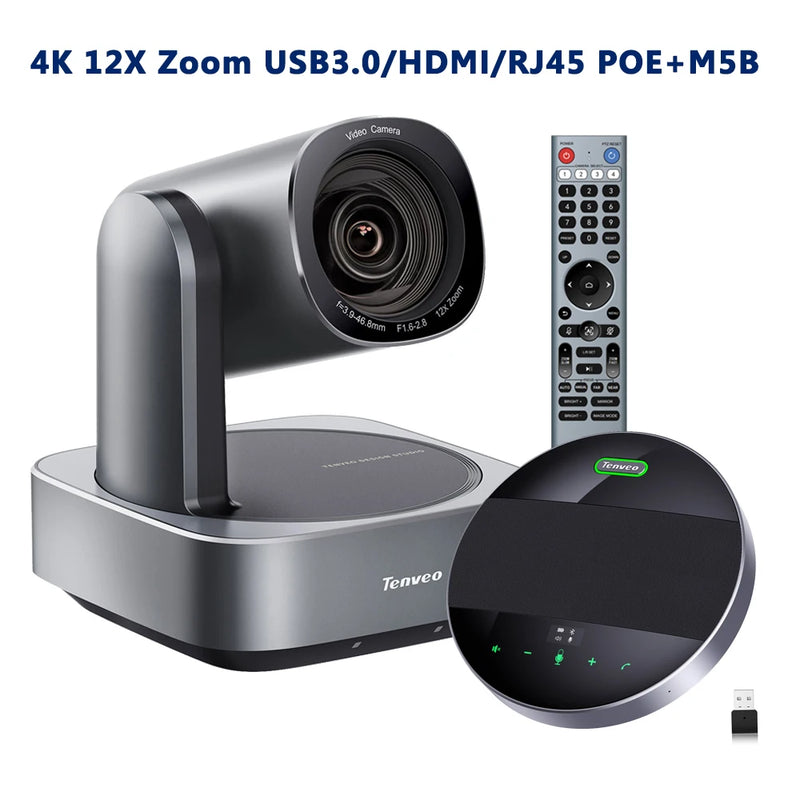 4K PTZ Conference Camera 8MP HDMI 12x Zoom USB3.0 IP Live Streaming Camera POE Support for Church Worship Education OBS VMix