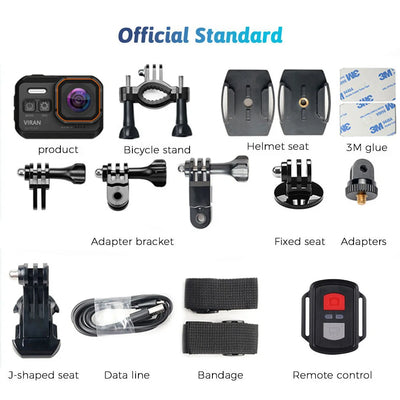 Action Camera 4K HD With Remote Control Waterproof Sport Camera Screen Drive Recorder 4K Sports Camera Helmet Action Cam Hero 8