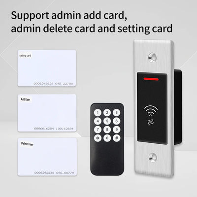 Biometrics Fingerprint Door lock Opener Access Control System Keypad Standalone Access Controller Metal Embedded RFID EM Reader